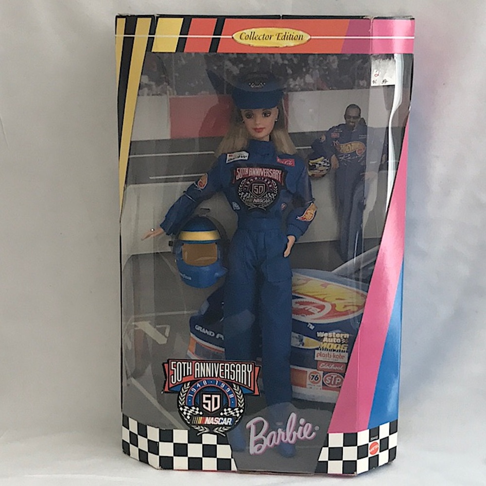 Vintage 1998 NEW MATTEL NASCAR 50th Anniversary Barbie Doll